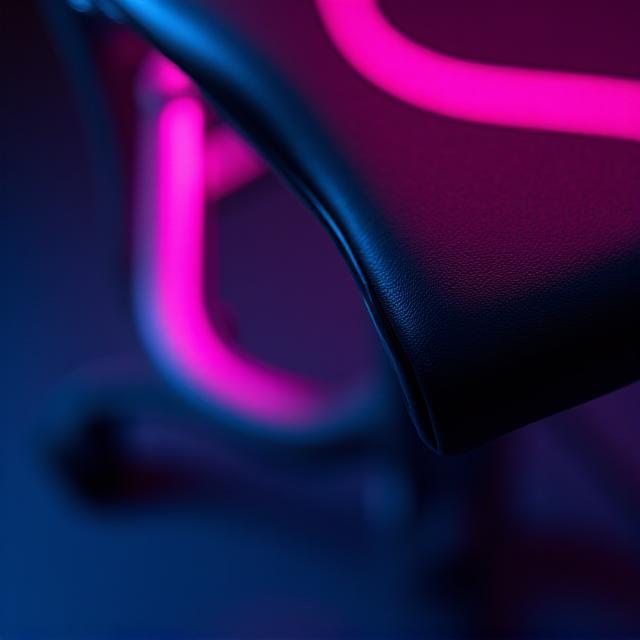 Close up of a brushed metal office chair frame