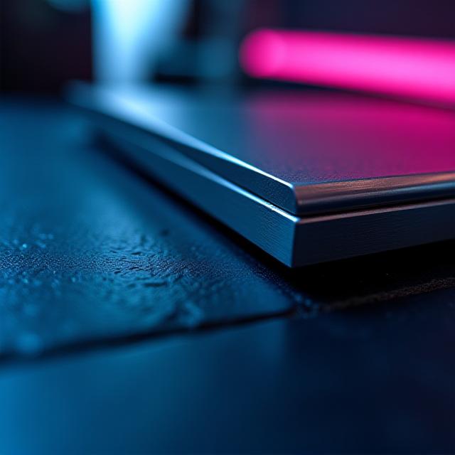 Close up of precision machined metal components on a designer desk